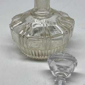 Clear glass Art Deco Perfume bottle 