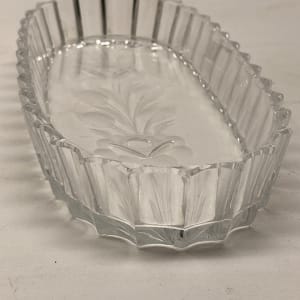 Clear glass Art Deco Perfume tray 