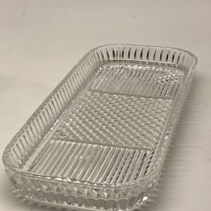 Clear glass Art Deco Perfume tray 