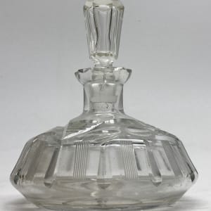 Clear glass Art Deco Perfume bottle 