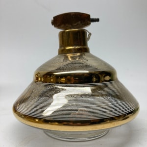 Amber glass with gold Art Deco Perfume with spray 