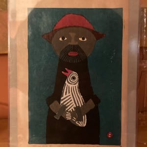 Red Hat woodblock 