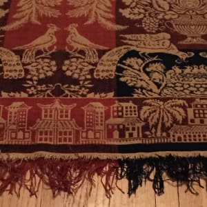 early 1800's hand woven coverlet 