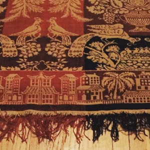 early 1800's hand woven coverlet 