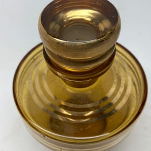 Amber glass with gold Art Deco Perfume with top 