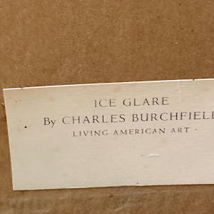 lithograph of industrial street scene "Ice Field" by Charles Burchfield 