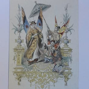 Hand colored Fairy steel engraving circa 1830's 