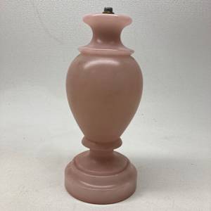 pink colored 8" marble table lamp base 
