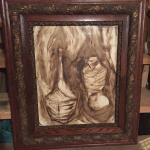 Framed original James Quentin Young still life watercolor