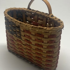 Hand made signed American flag basket 