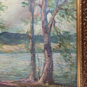 Original framed oil on canvas spring time in the glen by Carl G. T. Olson 
