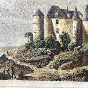 hand colored steel engraving 
