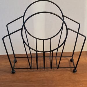 Post modern iron magazine rack 