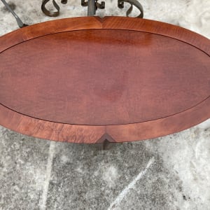 hand made oval coffee table 