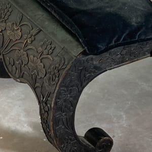Asian carved bench with pad 