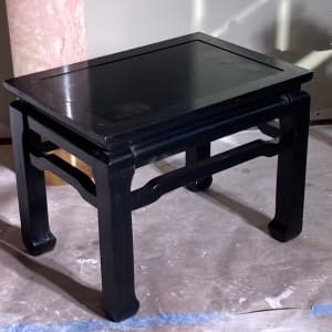 Black lacquered bench / table 