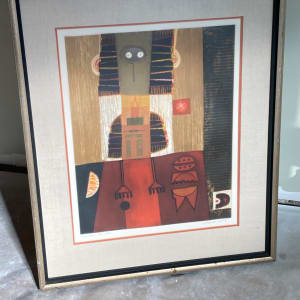 Diane Hansen "Owlman" litho framed 