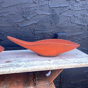 Brayton beach California mid century modern pottery oblong dish 