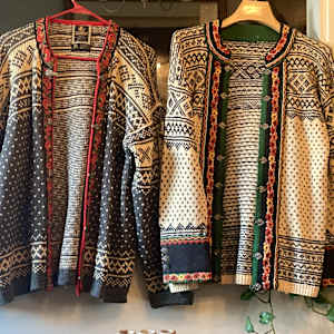 Hand made 100 percent wool Norwegian sweater 