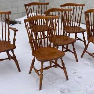 Set of 6 Ethan Allen Windsor chairs 