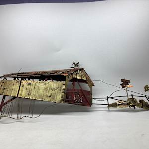 Curtis Jere covered bridge sculpture 