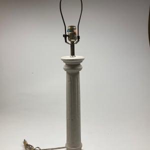 Post modern plaster pillar table lamp 