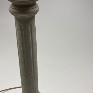 Post modern plaster pillar table lamp 