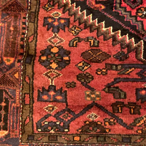hand made Persian Hamadan   wool rug 