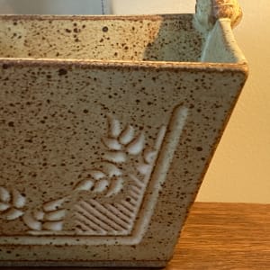 hand made pottery basket 