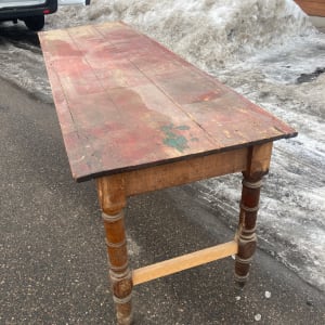 8 foot long harvest farm table 