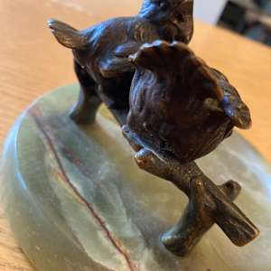onyx and bronze bird tray 