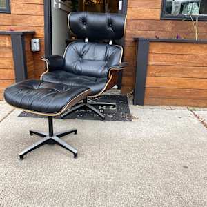Plycraft chair and ottoman 