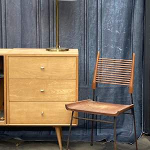Pair of Walter Nessen brass table lamps 