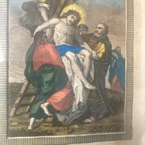 hand painted 1830's station of the cross 