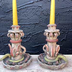Hand made Mexican candlesticks 