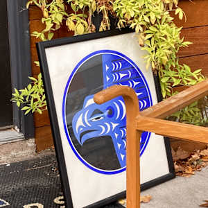 NW graphic serigraph of night hawk Shaun Peterson "Bringer of the Night" 