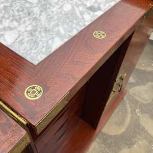 Asian liquor cabinet retractable bar 