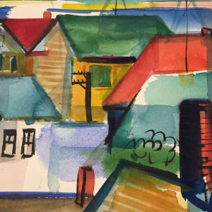unframed watercolor by Carl Ashby 