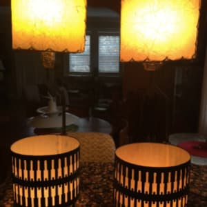 1950's metal table lamps