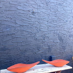 Brayton beach California mid century modern pottery oblong dish 