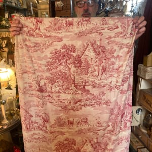 early 20th century toile fabric panel