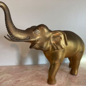 Large brass elephant 