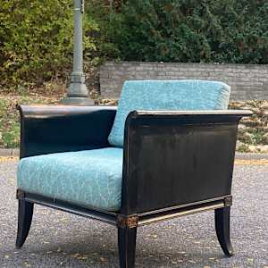 black modern fireside chair 