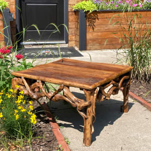 carved Japanese root table 