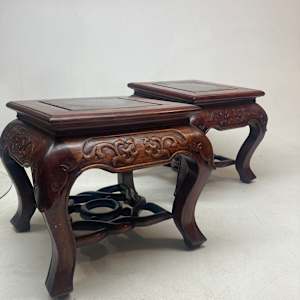Chinese carved ornate pedestal 