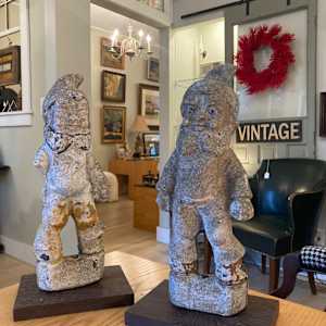 cement garden gnome on custom base 