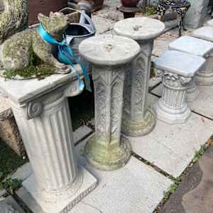 Garden cement  tall ornate column 