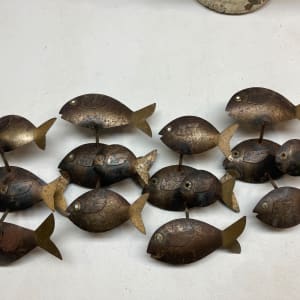 Metal fish wall sculpture 