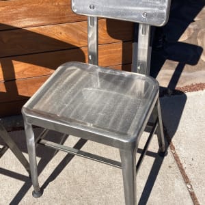 set of 22 metal chairs 