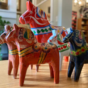 Orange Dala horse (small) 